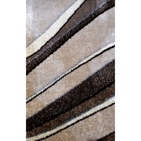 Covor Dreptunghiular - Daffi Abstract - Culoare Maro-Crem - 13001/120