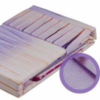 Lenjerie de pat dublu din Bumbac 100% Kirik Lilac vopsita manual