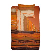Lenjerie de pat 1 persoana din Bumbac 100% Creponat Sunset