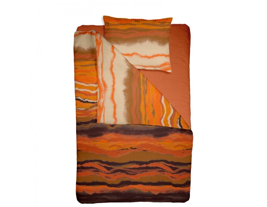 Lenjerie de pat 1 persoana din Bumbac 100% Creponat Sunset